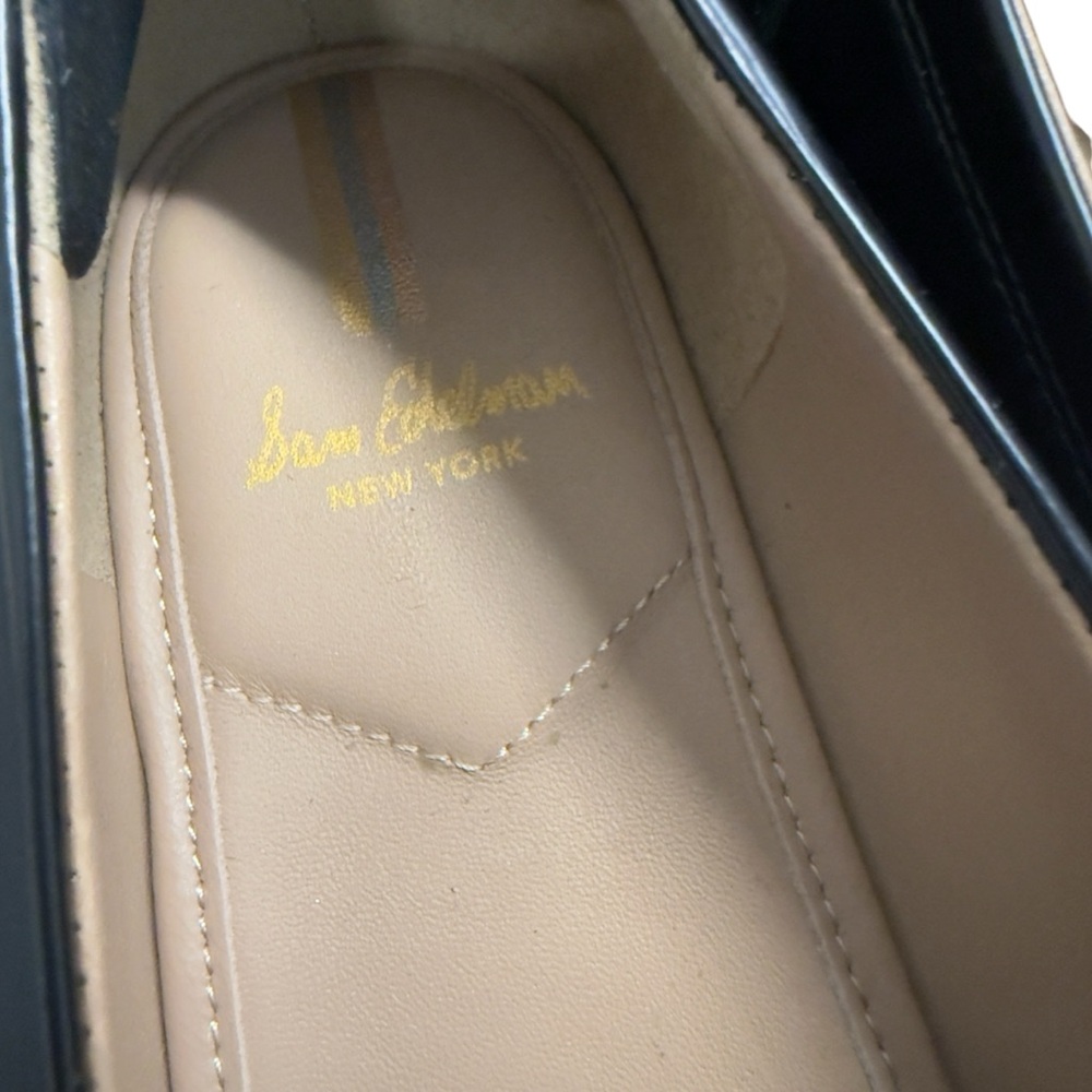 Sam Edelman Women’s Colin Black and White Leather Penny Loafers Size 9 - Picture 6 of 14